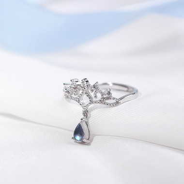 MOONSTONE RING - WATER DROP